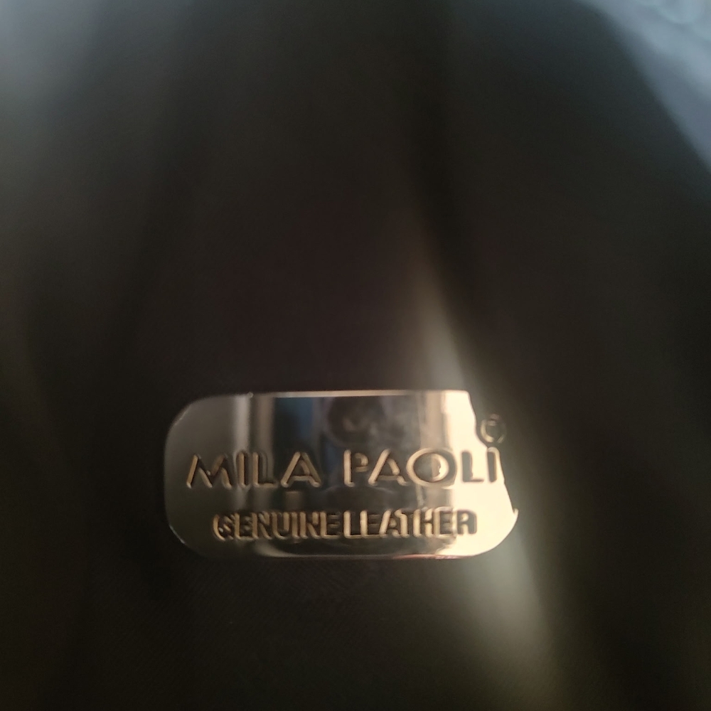 Black Leather Backpack - Picture 3 of 5